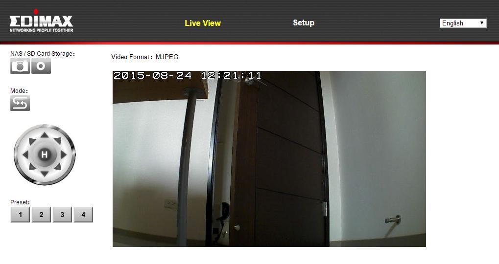 4. For computer users, the Live View screen will be displayed, as shown below.