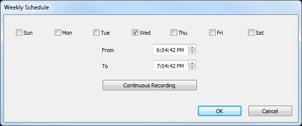 Edit Delete New (Weekly Schedules) Please note you must set a schedule that will happen in the future, you cannot set a schedule in the past. You can modify a scheduled recording item.