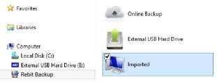 You ll now see an Imported folder that allows you to browse backups for all the PCs backed up to that backup device. 6.
