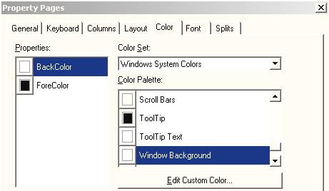 Giáo trình Visual Basic 6.0 Thẻ Color Chọn màu chữ, màu nền trong DBGrid 81 Hình 8.11: Thẻ Color Thẻ Font Chọn kiểu chữ tiêu đề và nội dung DBGrid Hình 8.