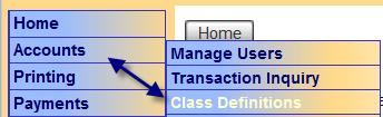 Step 2 Select a User Class To access the Class Definition screen and enable your Quota Purse select: Accounts - Class Definitions GoPrint provides a template called