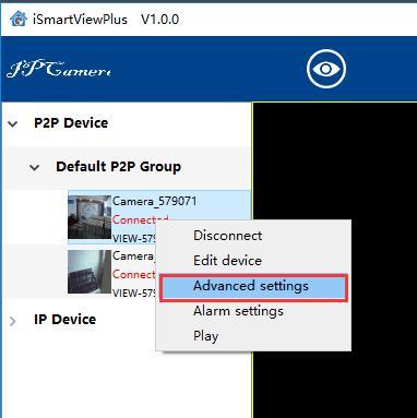 On the Advanced Settings, user can check camera firmware version, set up time, create