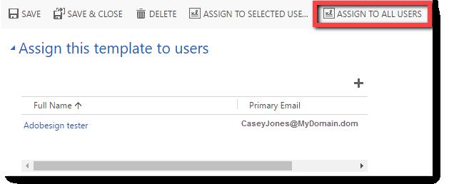 Just add all of the users you want to update, and then click the ASSIGN TO SELECTED USERS button at the top of the page Assign to all users
