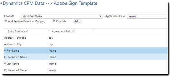 To define the hunt group: Create a CRM to Adobe relationship between your primary CRM attribute and the Adobe form field name.