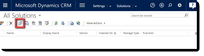 Settings > Solutions The All Solutions page loads: Click