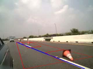 Moreover, the current driving lane and the driving state are shown at the lower right corner of the window. (a (b (c (d Figure 9. The results of lane detection. Figure 8.