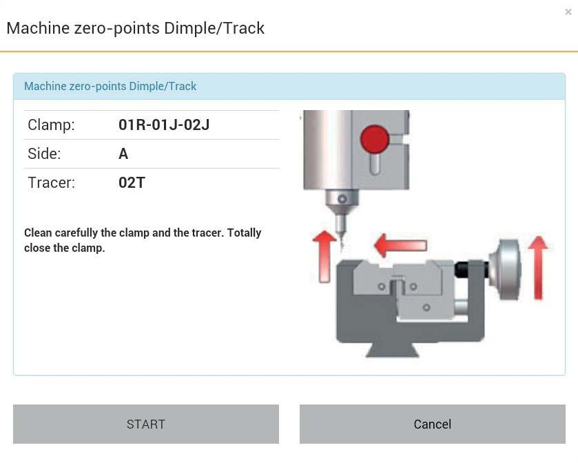 7.3.2 Zero-point Calibration (DIMPLE/TRACK key) This operation requires the use of the 02T tracer.