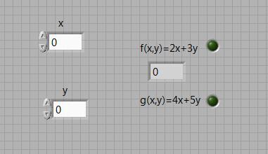 EXERCISE 7 Create a design to select one of the following functions with a toggle switch and calculate its output for different input values f ( x, y) 2x 3y g( x, y) 4x 5y (6) Incorporating Other