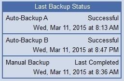 View last backup status Check-Inn V6 allows you to have three
