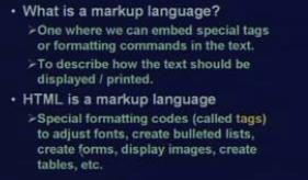 2 particular way depending on what kind of commands you have put in there. What is markup language? Now talking about mark up, well, html is a markup language.