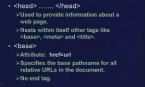 Structure html tag, the most important one is I told you html and the html tags they are used to bracket or specify the boundaries of an entire html document.