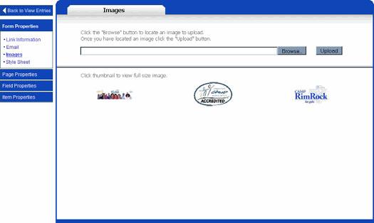 WebLink Administrative Module 2) Select the image file you want to upload and click the Open button.