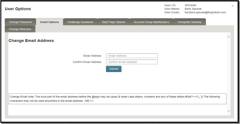 EMAIL OPTION It is very important for you to keep up to date contact information.