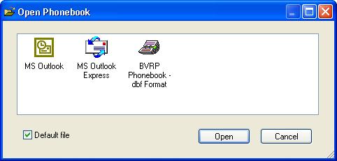 Note: the last opened phonebook becomes the default (It will be automatically opened whenever you access the phonebook). To create a phonebook 1.