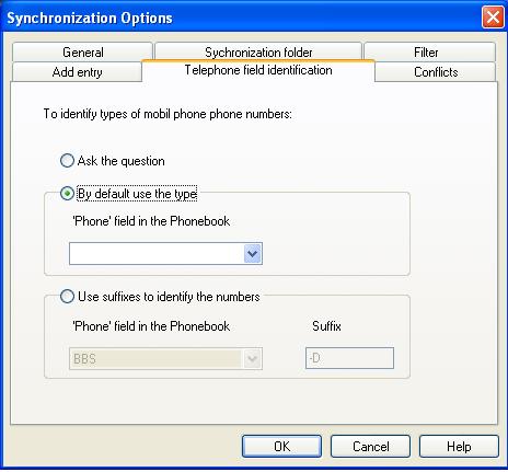 Synchronization With its synchronization function, mobile PhoneTools allows you to download your mobile phone entries to mobile PhoneTools and vise versa. To access the Synchronization Settings 1.