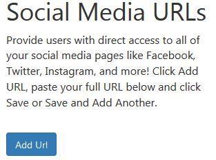 Social Media Add Social Media URLs if they are available