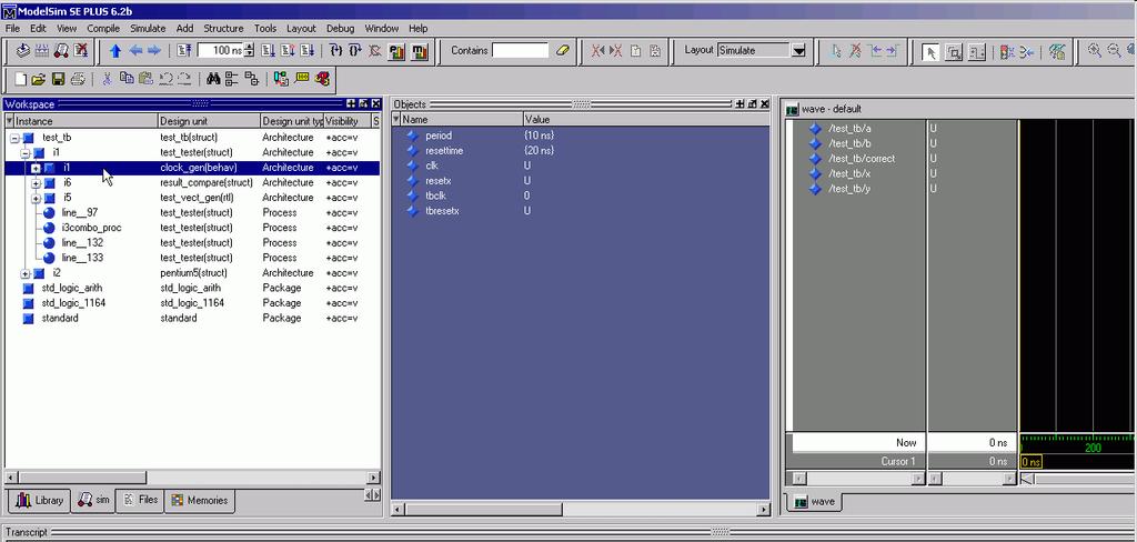 3. ModelSim Powerful event-based simulator for VHDL (and Verilog) Can automatically use VHDL files generated by the HDL Designer Widely used in the industry Used in several TKT-courses also Simulates