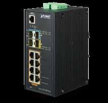 L2+ Industrial 8-Port 10/100/1000T 802.3at + 2-Port 100/1000X SFP + 2-Port 10G SFP+ Managed Ethernet Switch Physical Port Eight 10/100/1000BASE-T Gigabit Ethernet RJ45 ports with IEEE 802.
