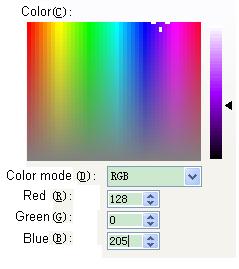 Color glcolor3f(0.5f, 0.0f, 0.