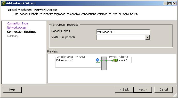 Chapter 2 Networking 8 In the Port Group Properties group, enter a network label that identifies the port group that you are creating.