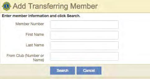My Members (14/14) Add Transferring Member Enter member # or