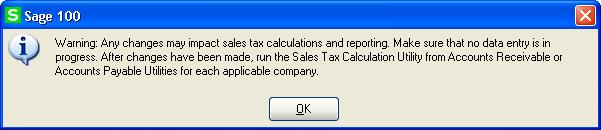 Changing Sales Tax Information NOTE This lesson assumes that sales tax information has been set up and sales tax has already been calculated on transactions.