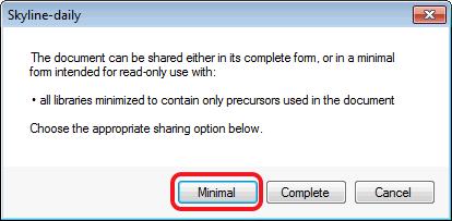 Save the ZIP file on your computer using the Share Document form presented by Skyline.