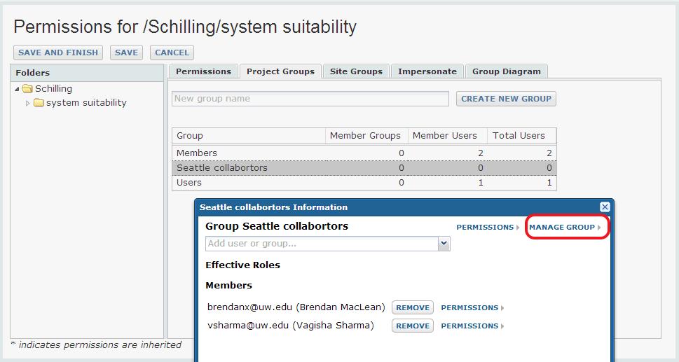 You can add more users later to the Seattle collaborator group. All users in this group will have read access to the system suitability folder.