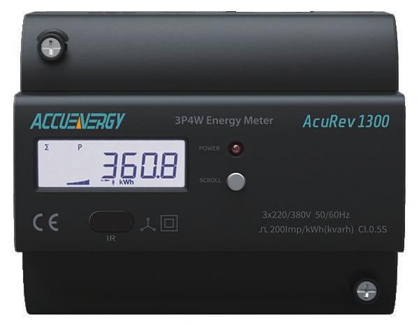 KEY FEATURES DIN-RAIL MULTI FUNCTION POWER METER The AcuRev 1310 combines high performance with easy integration to provide a cost-effective power and energy monitoring solution.