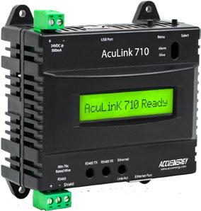 ADVANCED DATA ACQUISITION The AcuLink 710 connects Accuenergy meters and third party devices to external IP-based systems.
