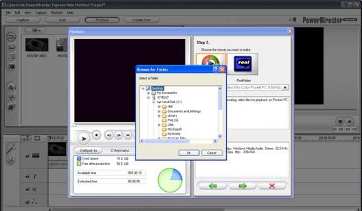 3. Select [Create a Streaming File]. Select the type of file. [WMV] is recommended since Windows Media Player is more universally accepted. 4.