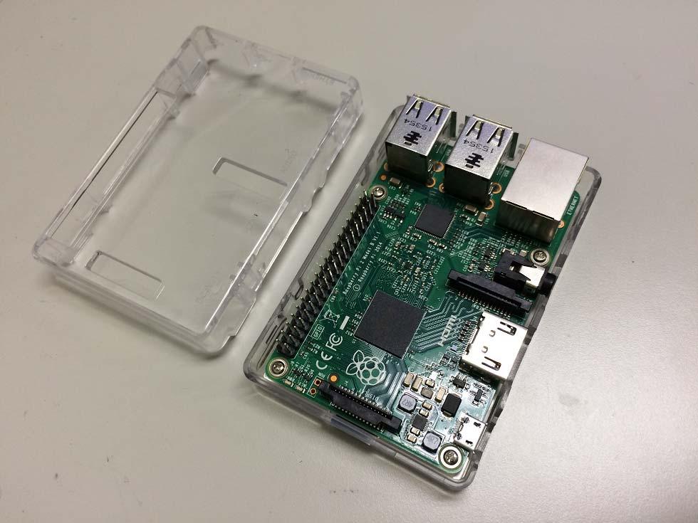 Raspberry Pi preparation 7 You can install a Raspberry Pi board on any case. On this project we used a clear case from Amazon.