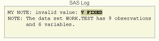 Testing Your Programs (6) Data set variables You can use a PUT statement to specify one or more data set
