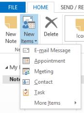 Outlook Integration Consistency among Outlook components New Items button OneNote button / Send to OneNote Print 47 OneNote Integration A