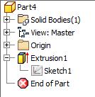8. In the browser to the left of the model space, you should now see a feature that says Extrusion1.