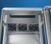 Cable bundles are routed into the QuickRack through an open bottom panel. 5 Removable base panels allow cable entry and exit from all directions.