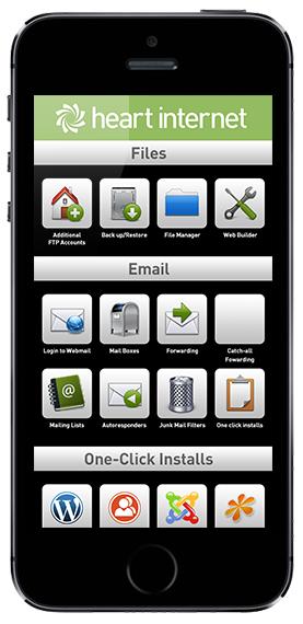 SmartPhone control panel Customers can manage their websites and hosting accounts on the move with our exclusive smartphone control panel, which has all the same functionality of the standard control