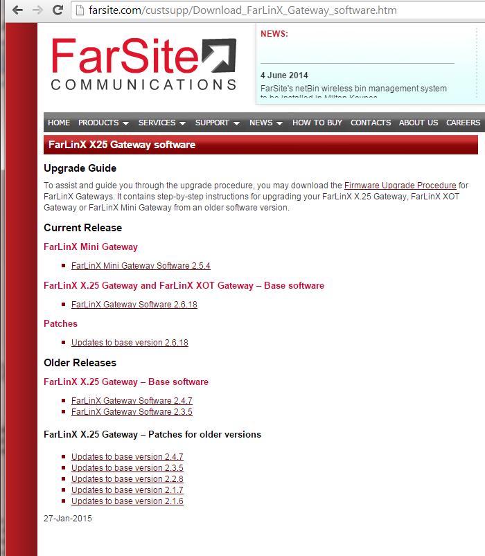 FarLinX X25/XOT Gateway and