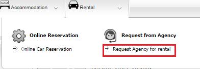 3.3 Off Line Car Rental Access the menu Off Line request and, then, select the following options:
