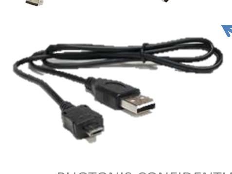 Micro USB cable (for communication and power) Optional: AC to DC power