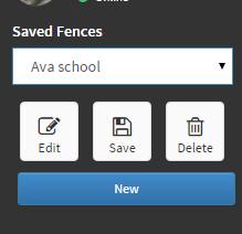 Edit a Fence 1. To edit the boundaries or fence properties of an existing fence, click on the Draw Fence tab and select the fence from the SAVED FENCES menu in the left pane. 2.