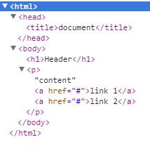 Method Figure 18: Dummy structure of an HTML document Then, a path from the root node (in this case, <html/>) to each of the text-containing nodes is calculated using only child steps.