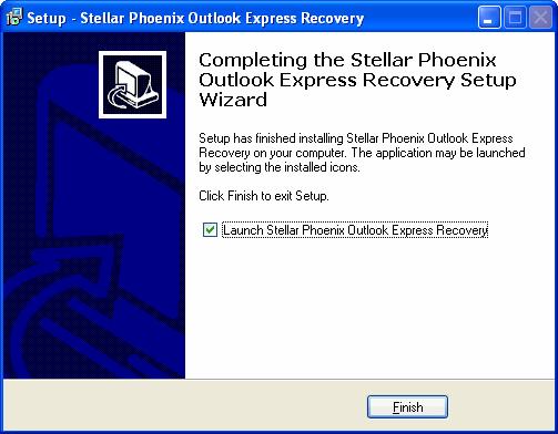 Note: User can clear the Launch Stellar Phoenix Outlook Express
