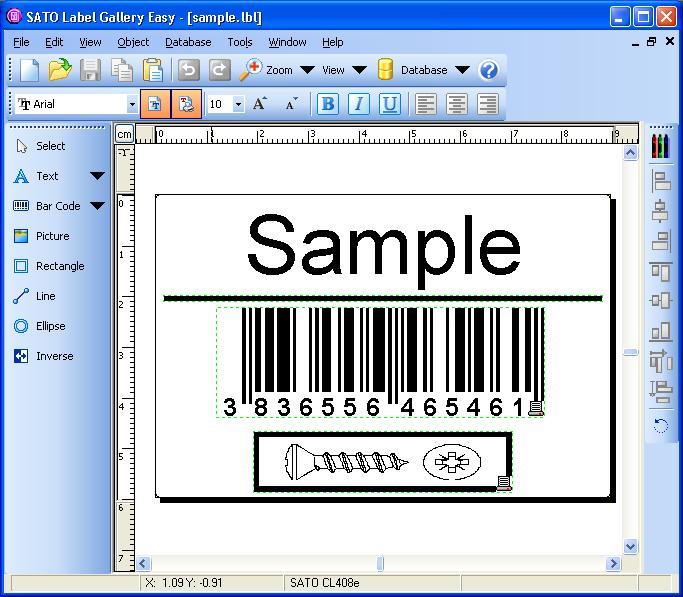 Setting Up LabelGallery Software Setting Up Label Gallery Software User Interface Main Window This is Label Gallery Easy program main window.