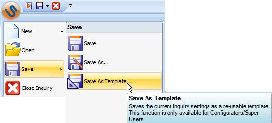 Save as Template Save as a template by completing the following steps: