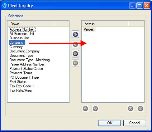 Structuring Data: Pivoting Data 105.2 Overview Use the Pivot Inquiry feature to modify the structure of your report by changing rows (down) to columns (across) and/or columns to rows.