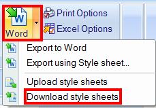 Output: Export to Word 109.3 Overview As part of Executive Grade Reporting, you can export the report grid data to Microsoft Word (2007+) using pre-defined style sheets.