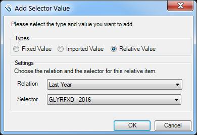 23) Select the underlying selector (i.e. GLYRFXD). 24) Click OK. 25) Click OK.