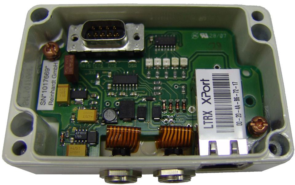 RS232 - TCP/IP Converter indoor for Reinhardt weather stations Power / Data Network TCP/IP RS232-TCPIP_e.