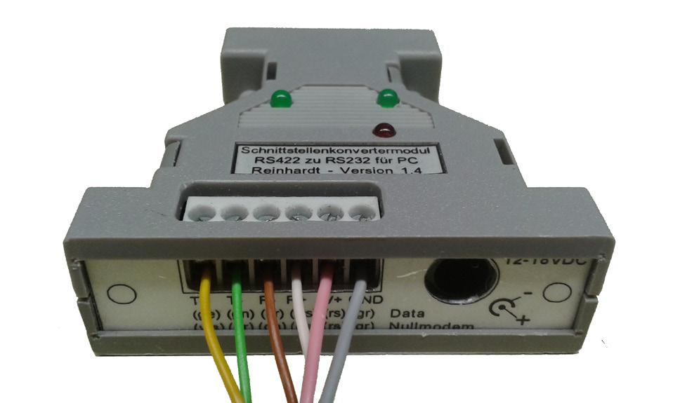 2.32 Configuration of the RS232 - TCP/IP converter via the internal serial port (RS-232) If your TCP/IP converter is eqipped with a RS-422 port you may perform the settings via the serial port RS-232